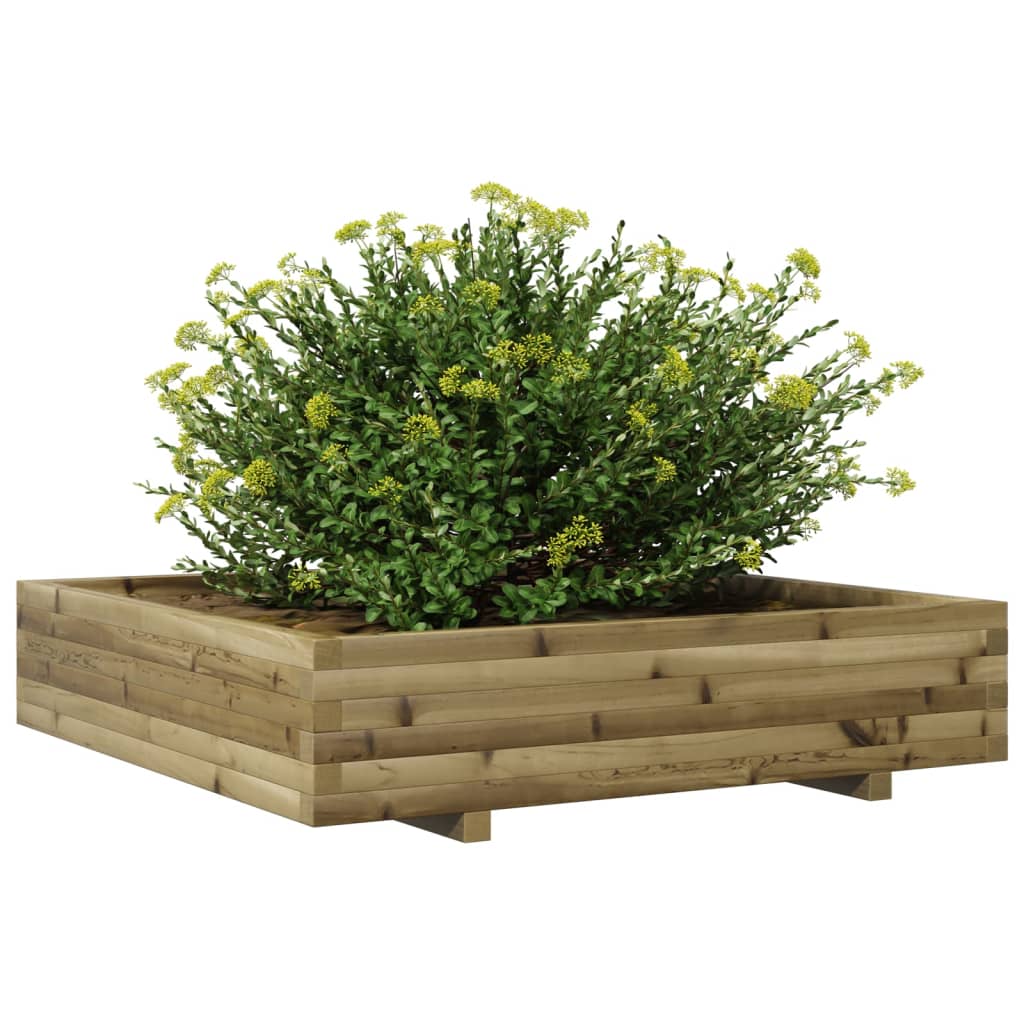 Plantekasse 110x110x26,5 cm impregnert furu