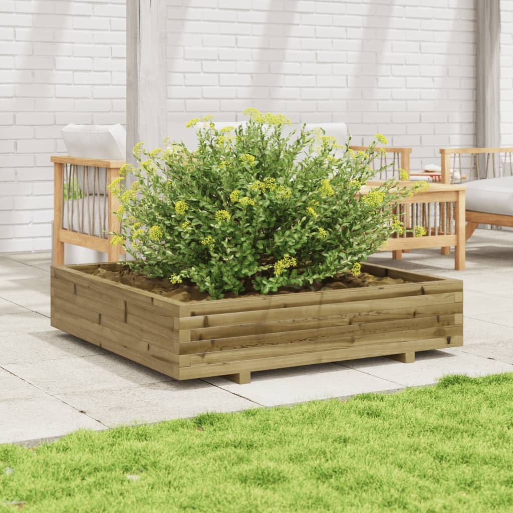 Plantekasse 110x110x26,5 cm impregnert furu