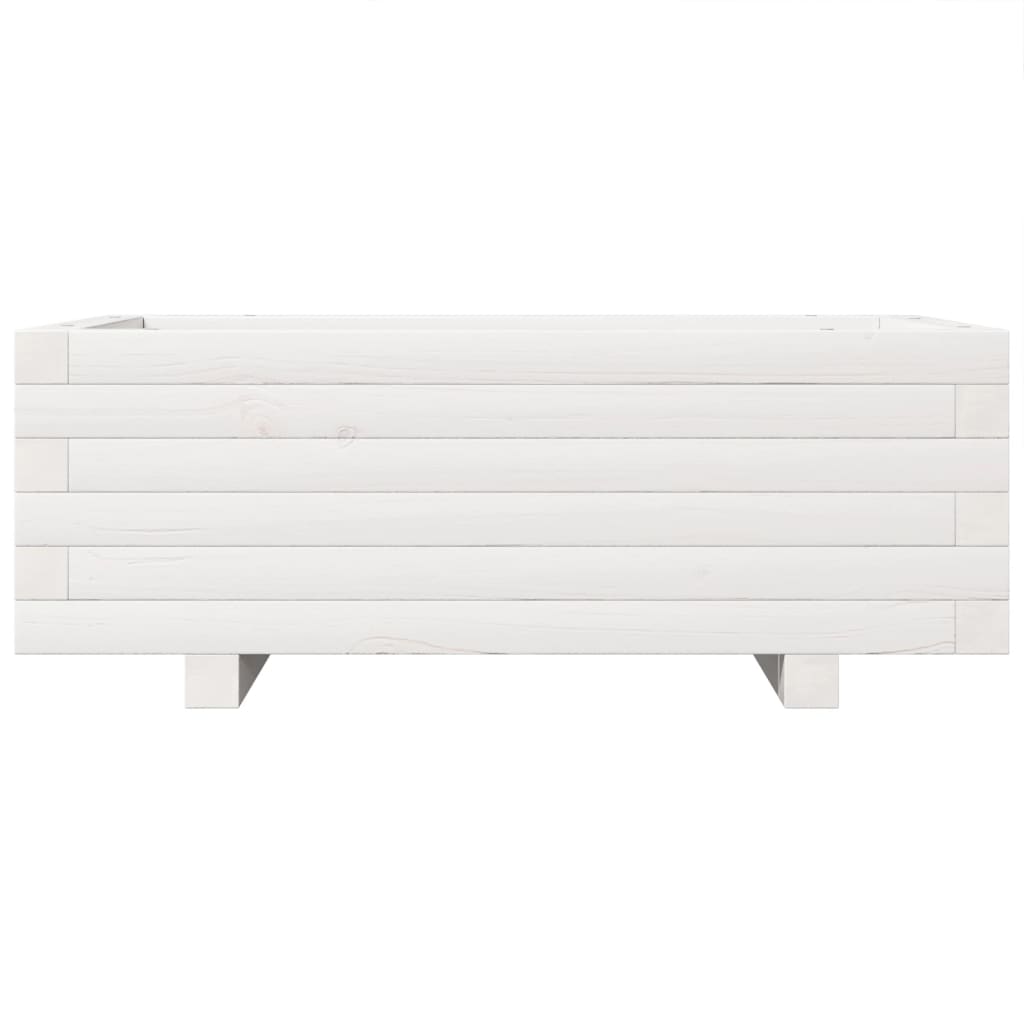 Plantekasse hvit 70x40x26,5 cm heltre furu