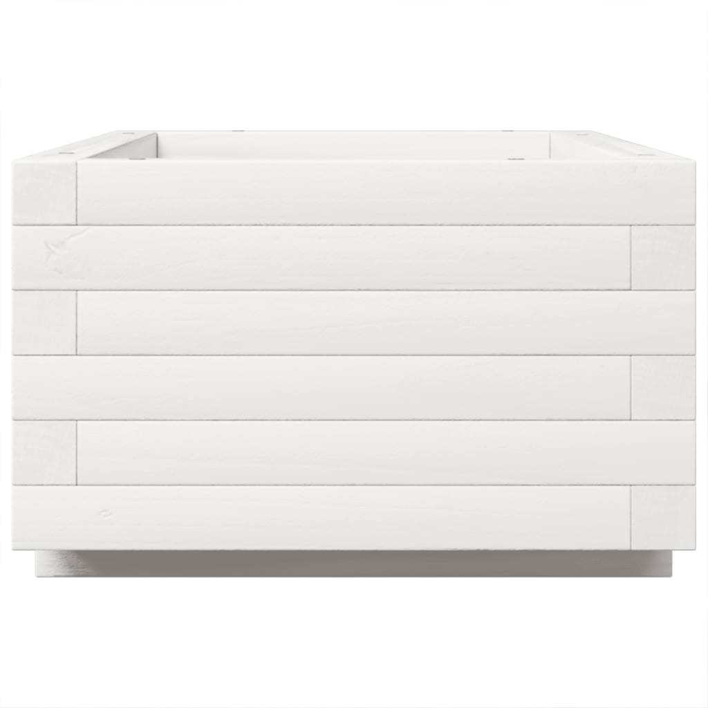 Plantekasse hvit 70x40x26,5 cm heltre furu