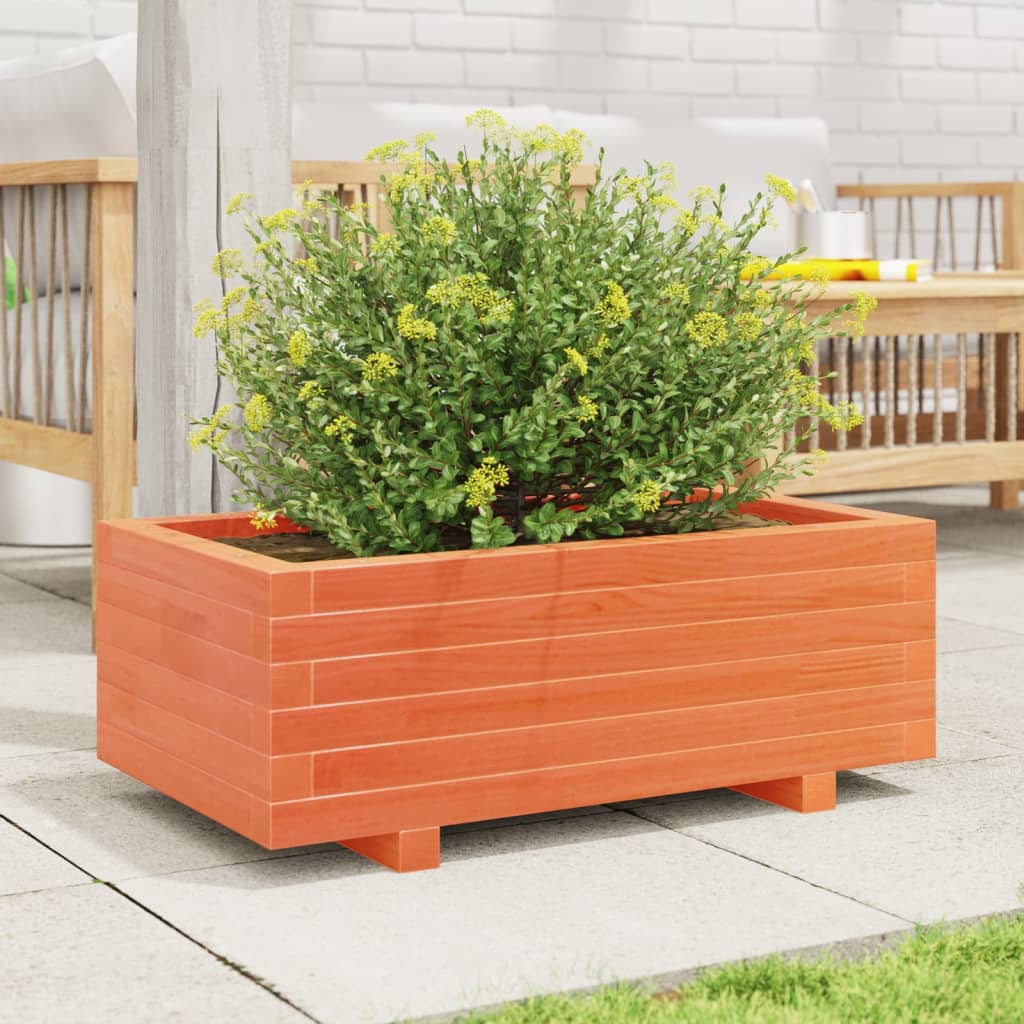 Plantekasse voksbrun 70x40x26,5 cm heltre furu