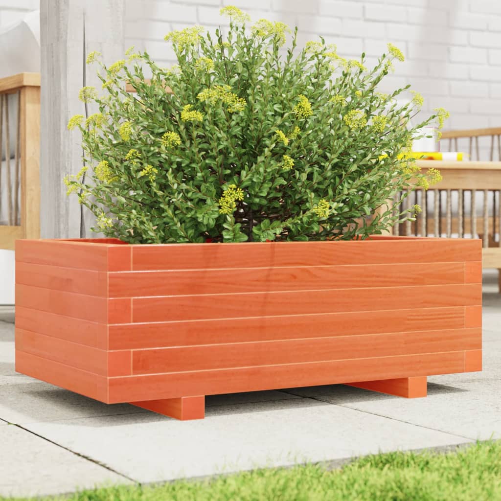 Plantekasse voksbrun 70x40x26,5 cm heltre furu