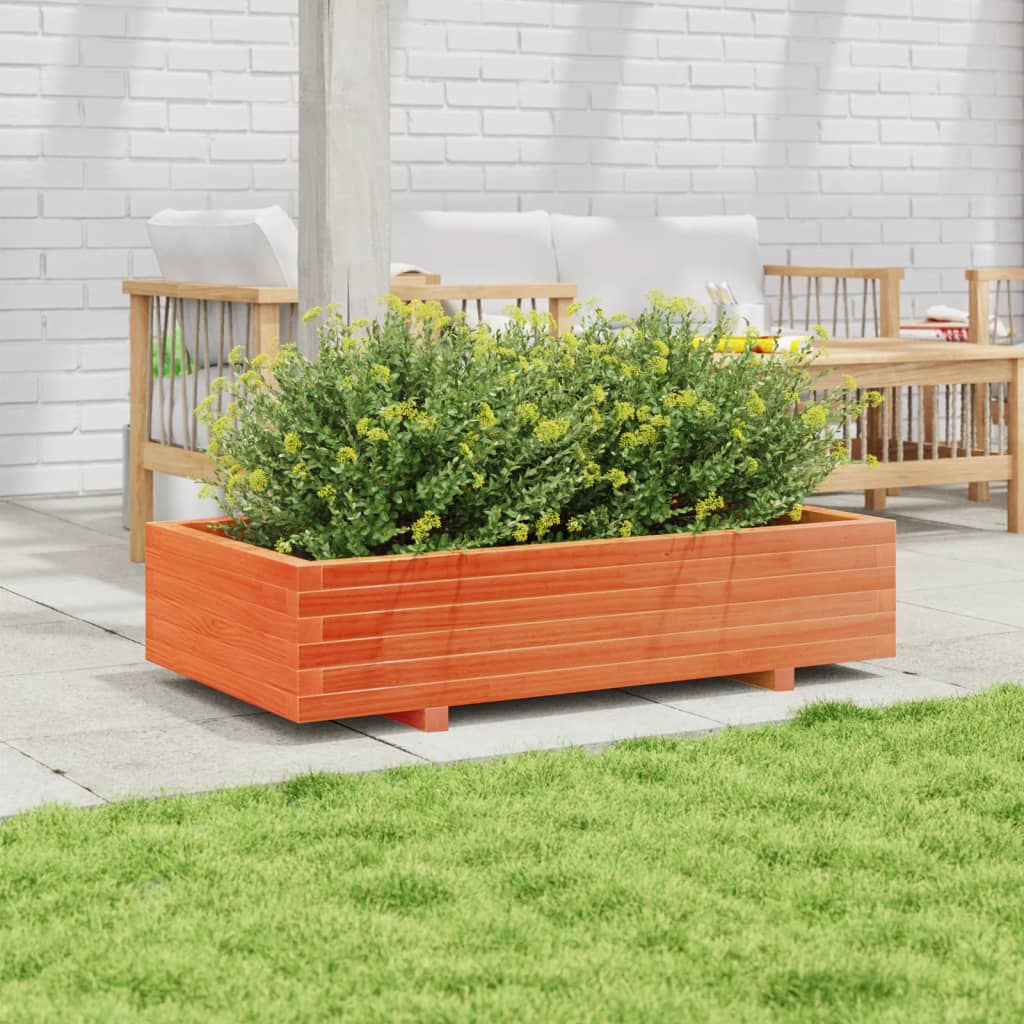 Plantekasse voksbrun 110x60x26,5 cm heltre furu