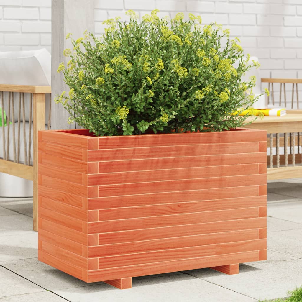 Plantekasse voksbrun 70x40x49,5 cm heltre furu