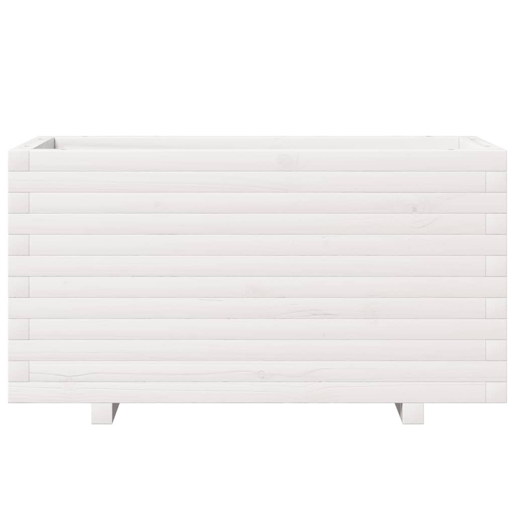 Plantekasse hvit 90x40x49,5 cm heltre furu
