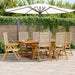 Hagespisegruppe 7 deler beige polyrotting og heltre