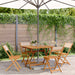 Hagespisegruppe 5 deler beige stoff og heltre