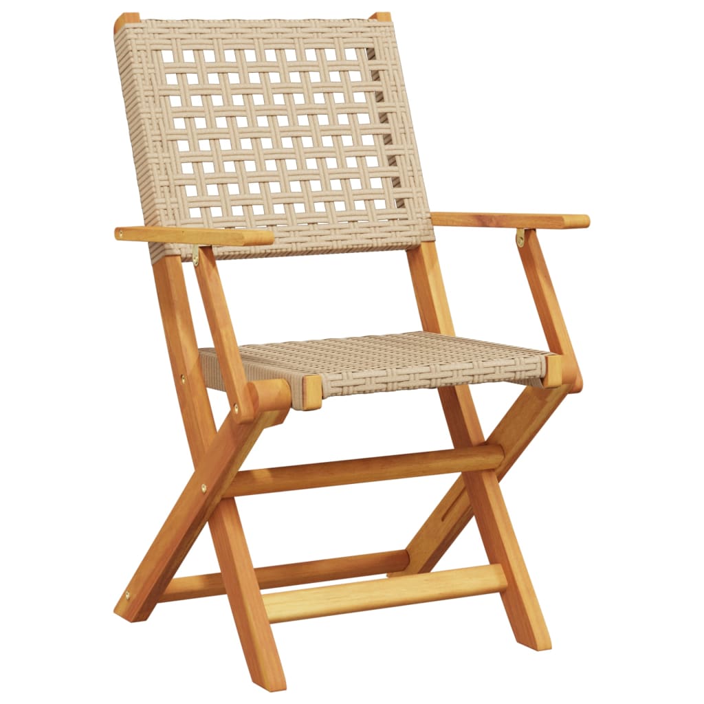 Hagespisegruppe 5 deler beige polyrotting og heltre
