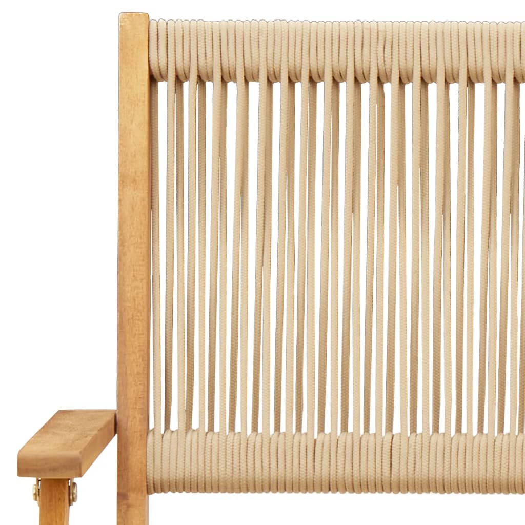 Hagespisegruppe 5 deler beige polypropylen og heltre