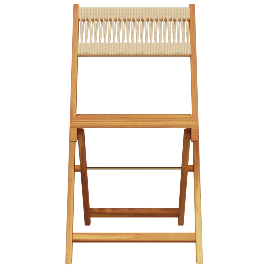 Bistrosett 3 deler beige polypropylen og heltre