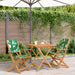 Bistrosett 3 deler bladmønster stoff og heltre