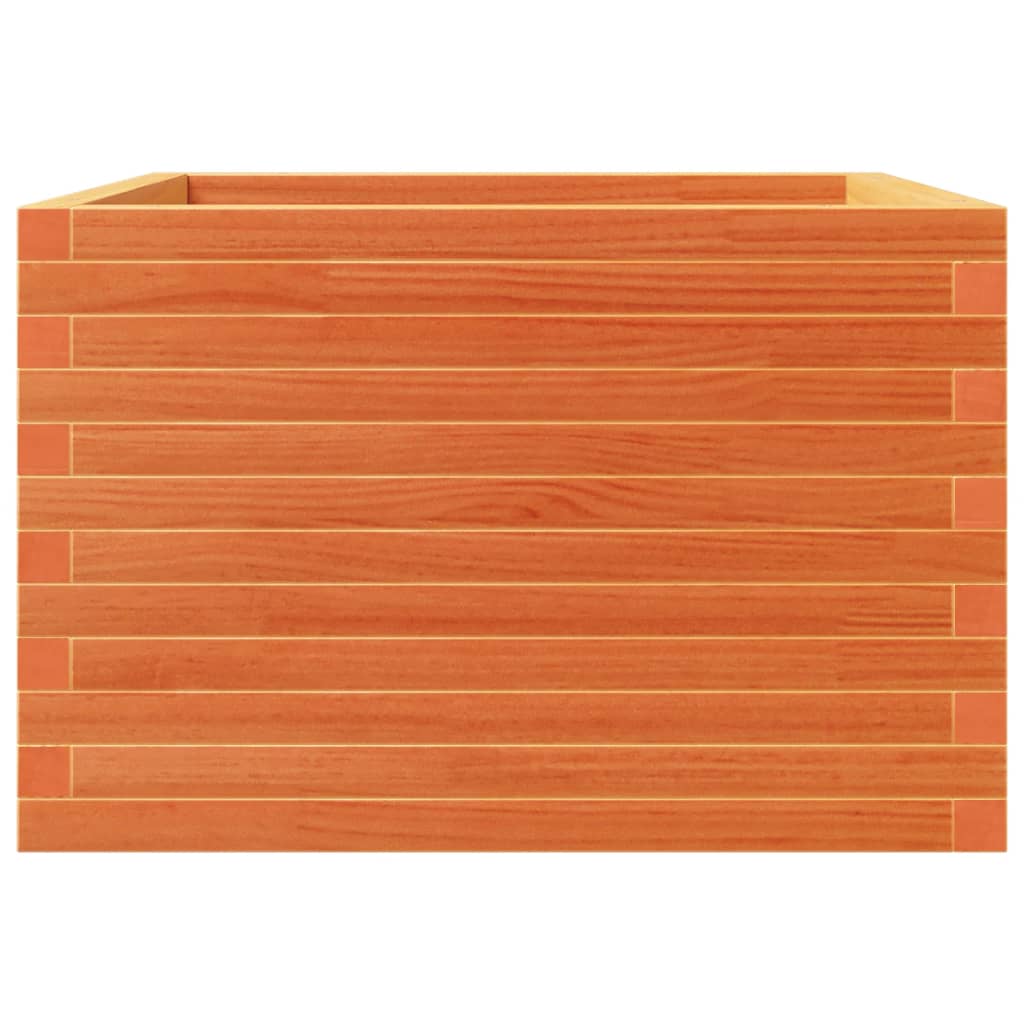 Plantekasse voksbrun 70x70x46 cm heltre furu