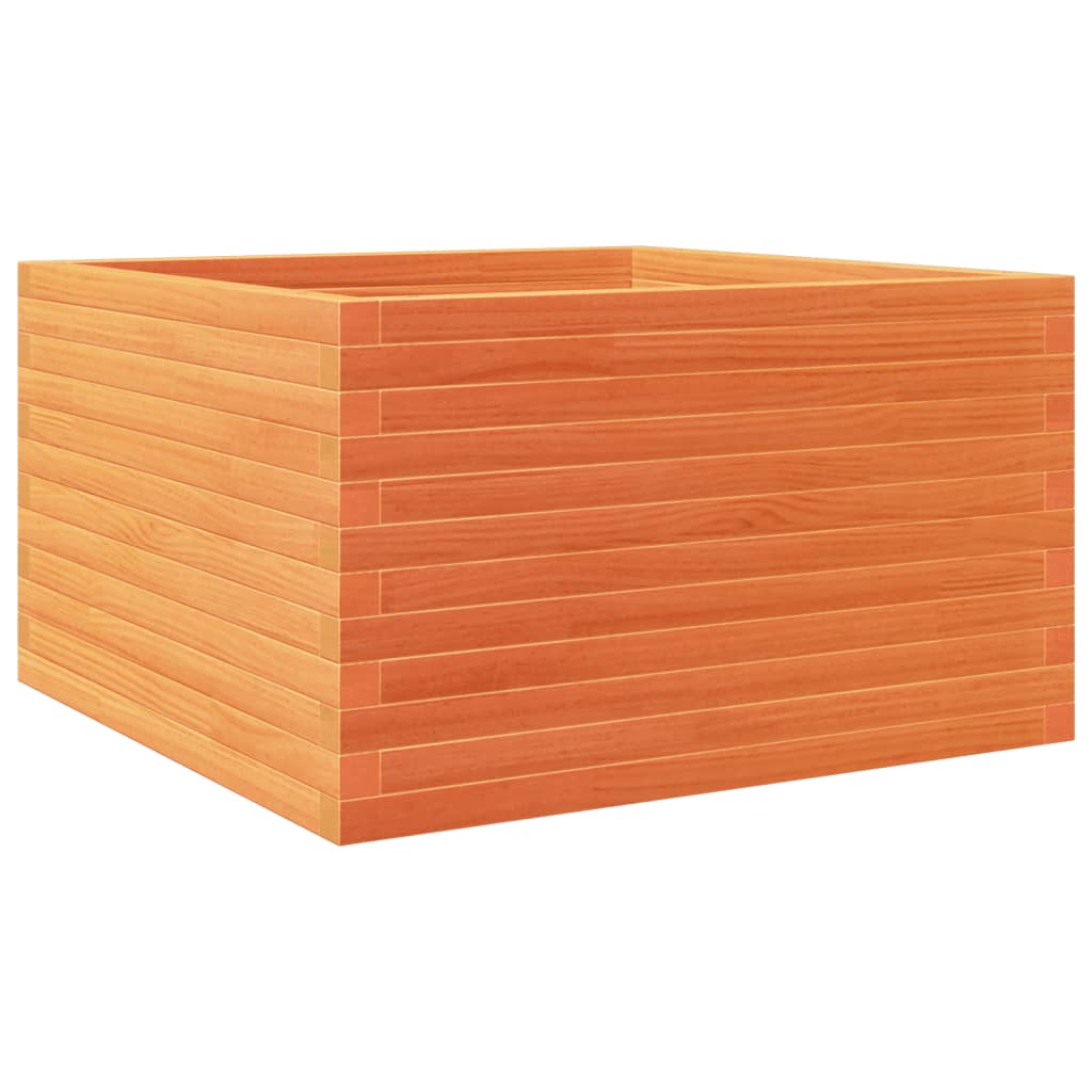 Plantekasse voksbrun 80x80x46 cm heltre furu