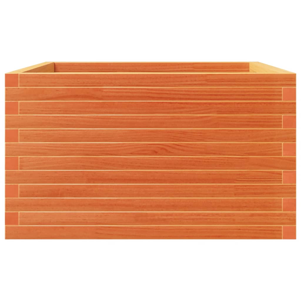 Plantekasse voksbrun 80x80x46 cm heltre furu