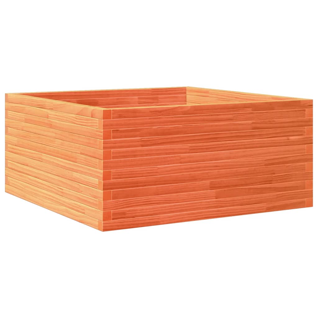 Plantekasse voksbrun 100x100x46 cm heltre furu