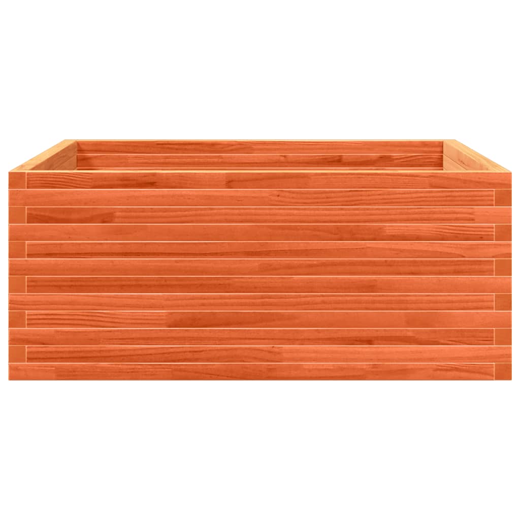 Plantekasse voksbrun 110x110x46 cm heltre furu