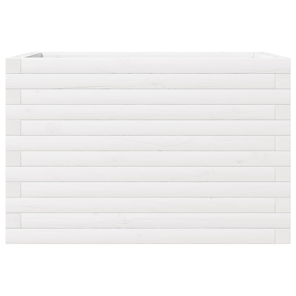 Plantekasse hvit 70x40x46 cm heltre furu