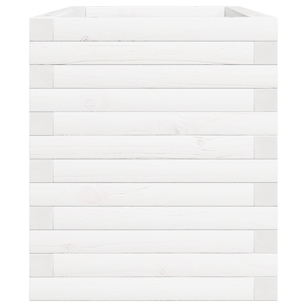 Plantekasse hvit 70x40x46 cm heltre furu