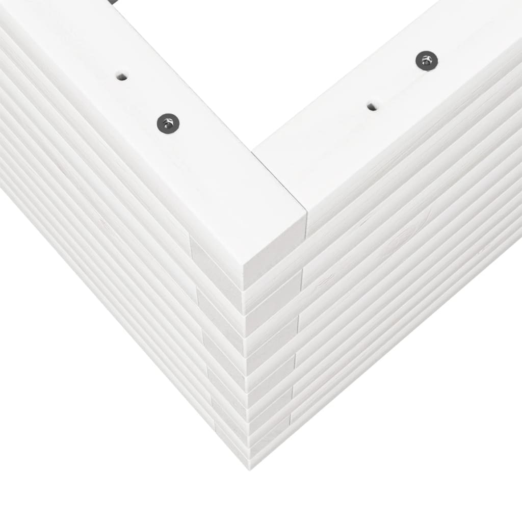 Plantekasse hvit 70x40x46 cm heltre furu