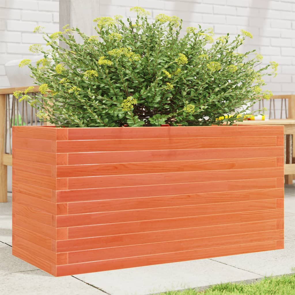 Plantekasse voksbrun 90x40x46 cm heltre furu