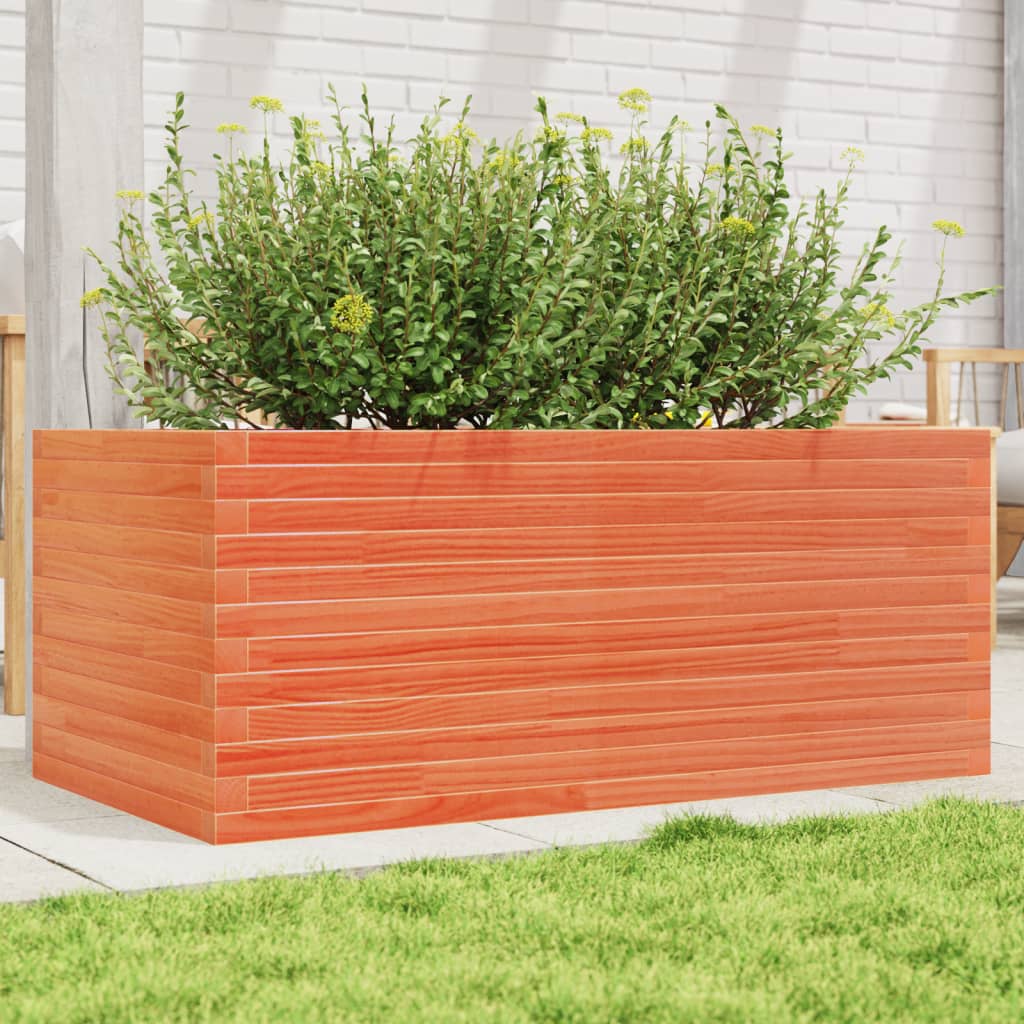 Plantekasse voksbrun 110x60x46 cm heltre furu
