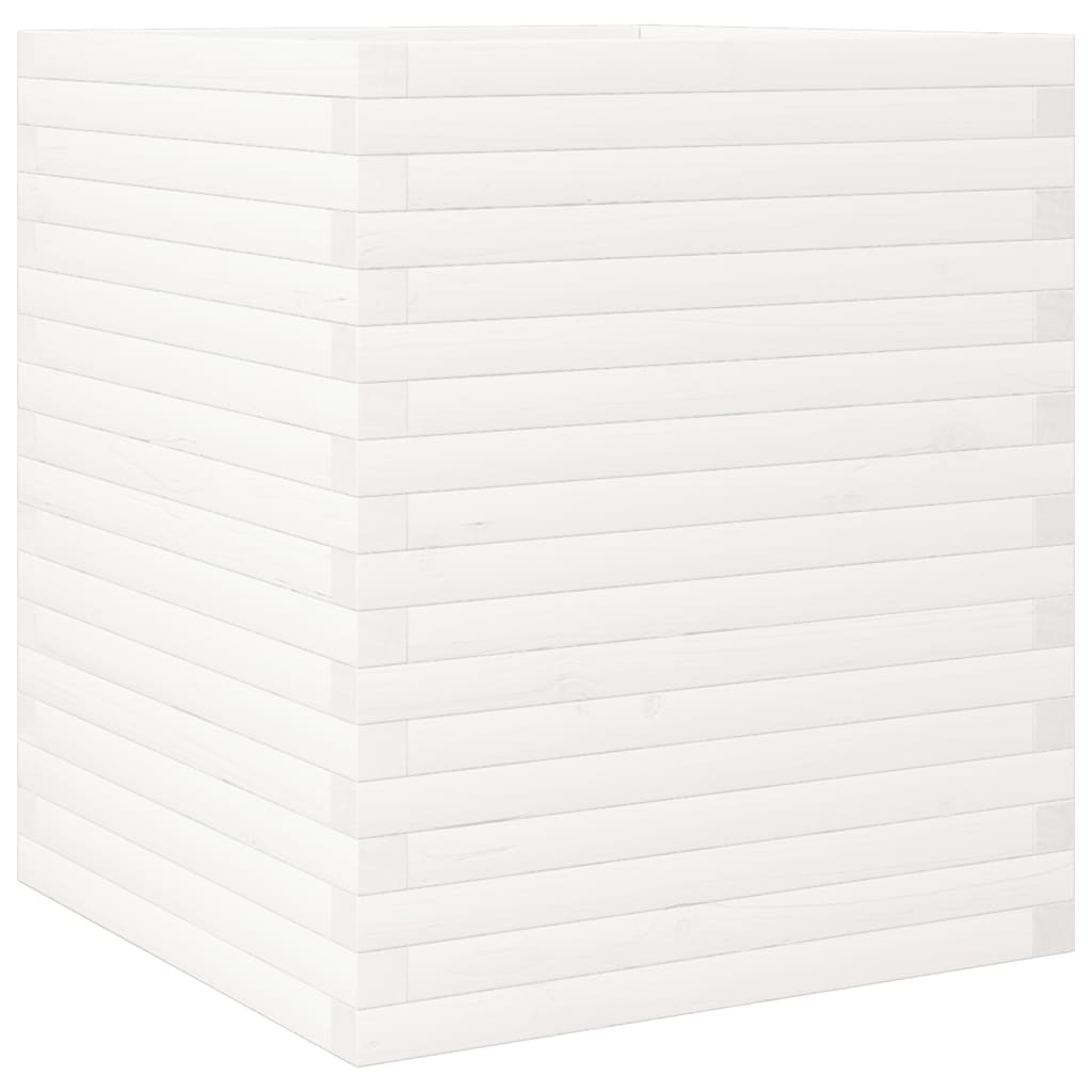 Plantekasse hvit 60x60x68,5 cm heltre furu