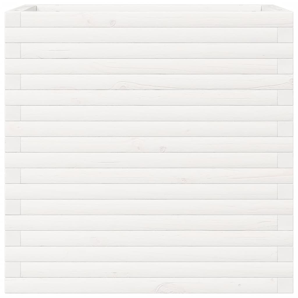 Plantekasse hvit 70x40x68,5 cm heltre furu