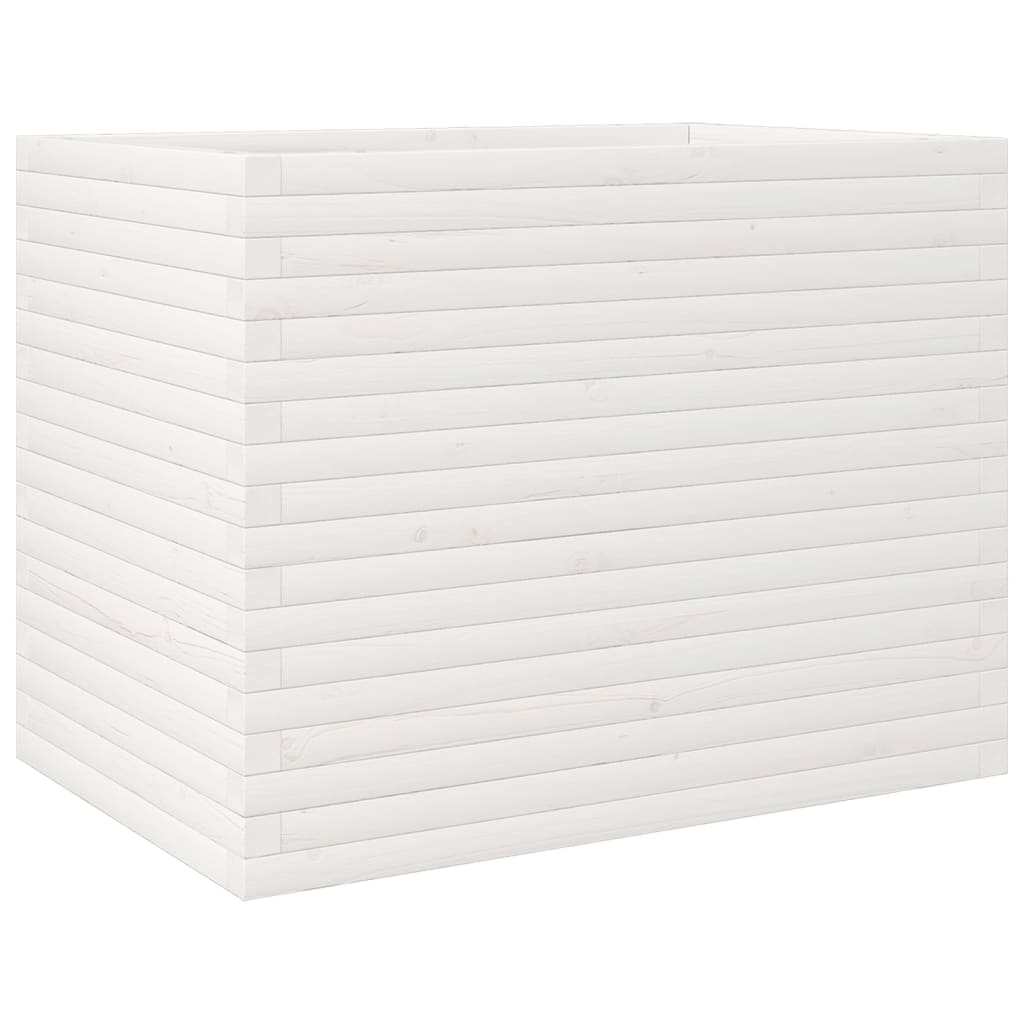 Plantekasse hvit 90x60x68,5 cm heltre furu