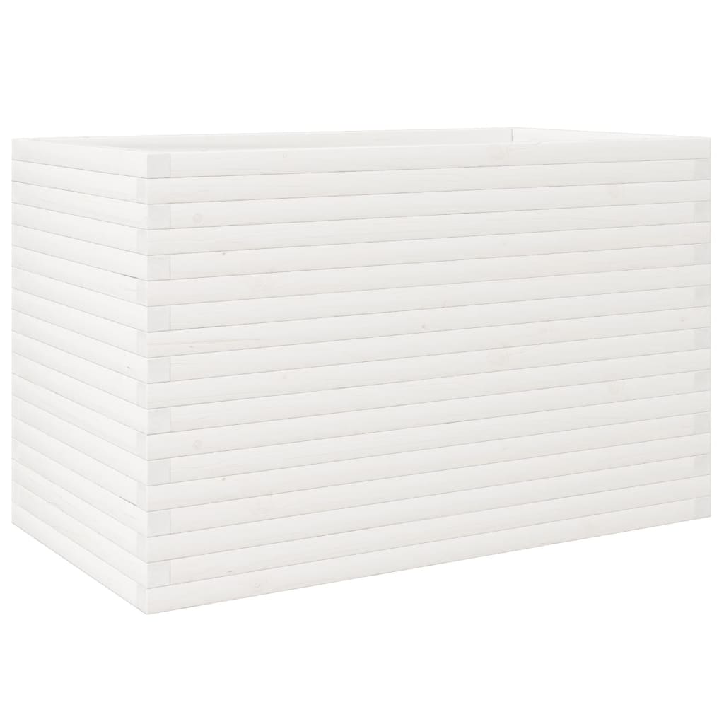 Plantekasse hvit 110x60x68,5 cm heltre furu