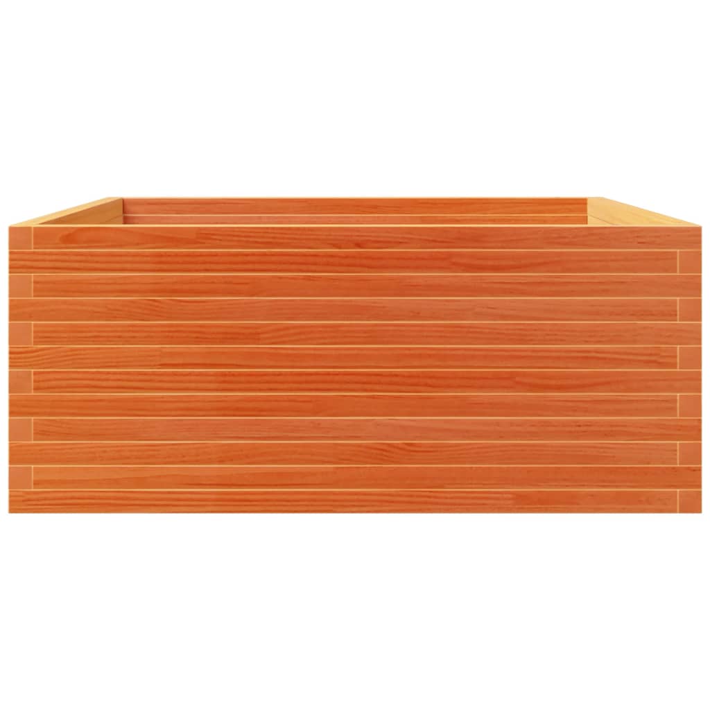 Plantekasse voksbrun 110x110x49,5 cm heltre furu