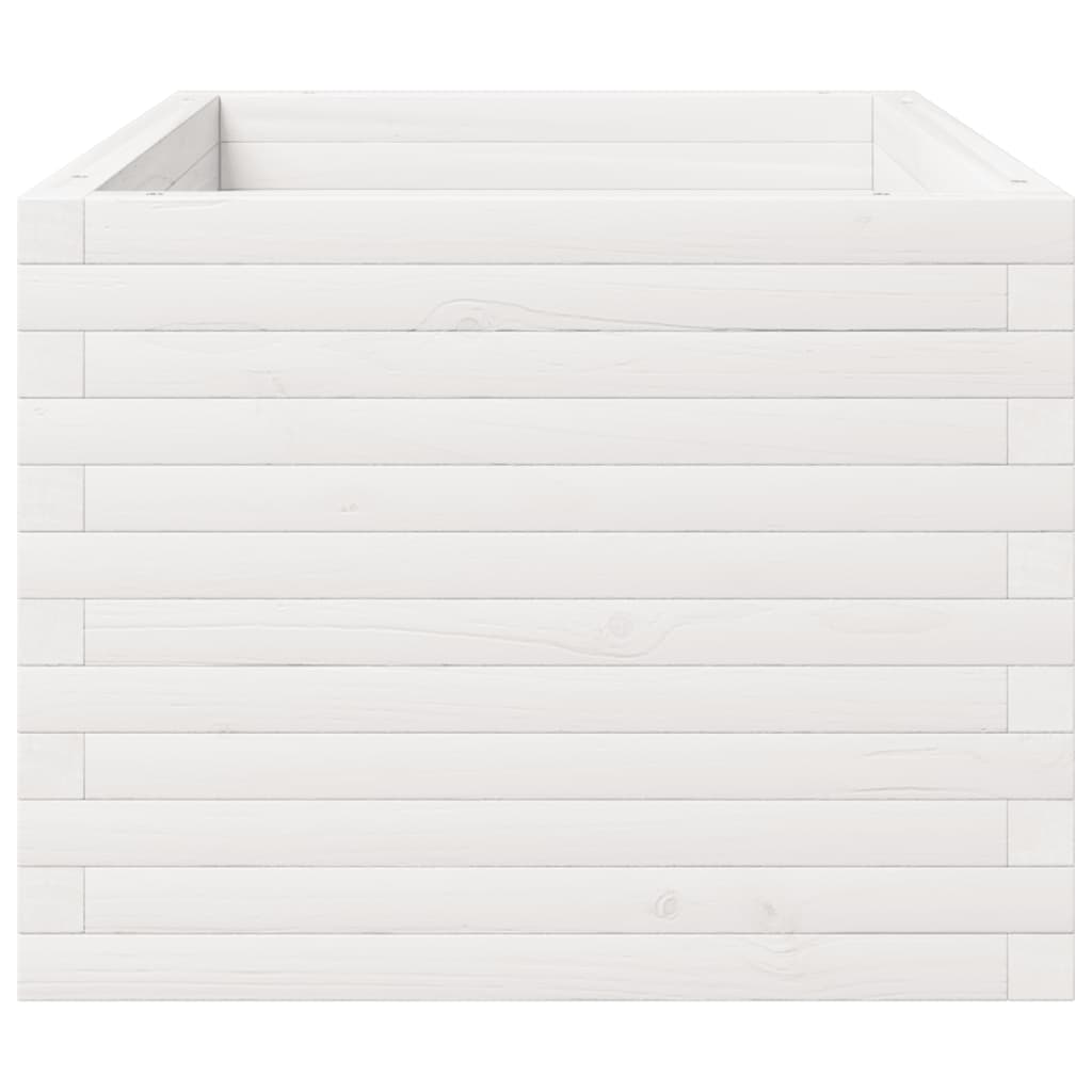 Plantekasse hvit 90x60x49,5 cm heltre furu