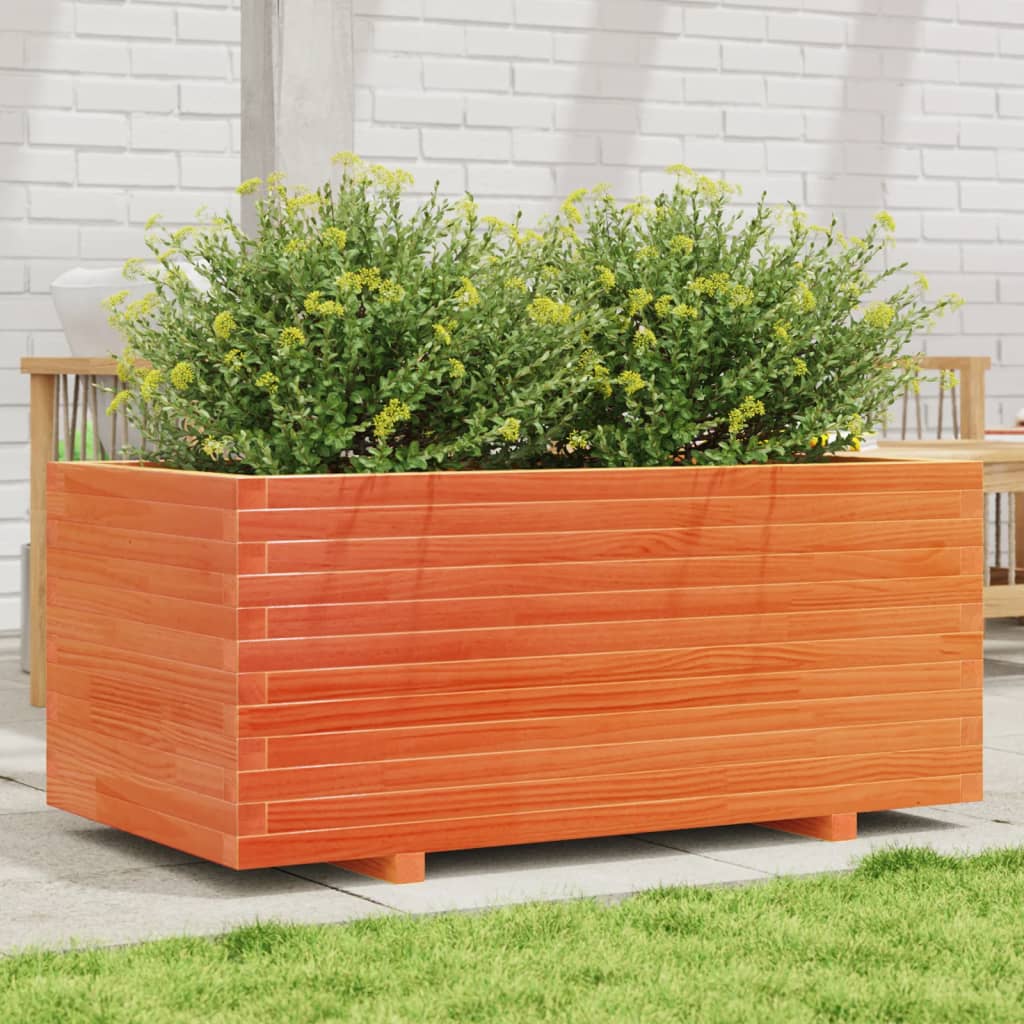 Plantekasse voksbrun 110x60x49,5 cm heltre furu