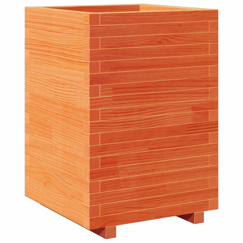 Plantekasse voksbrun 50x50x72,5 cm heltre furu