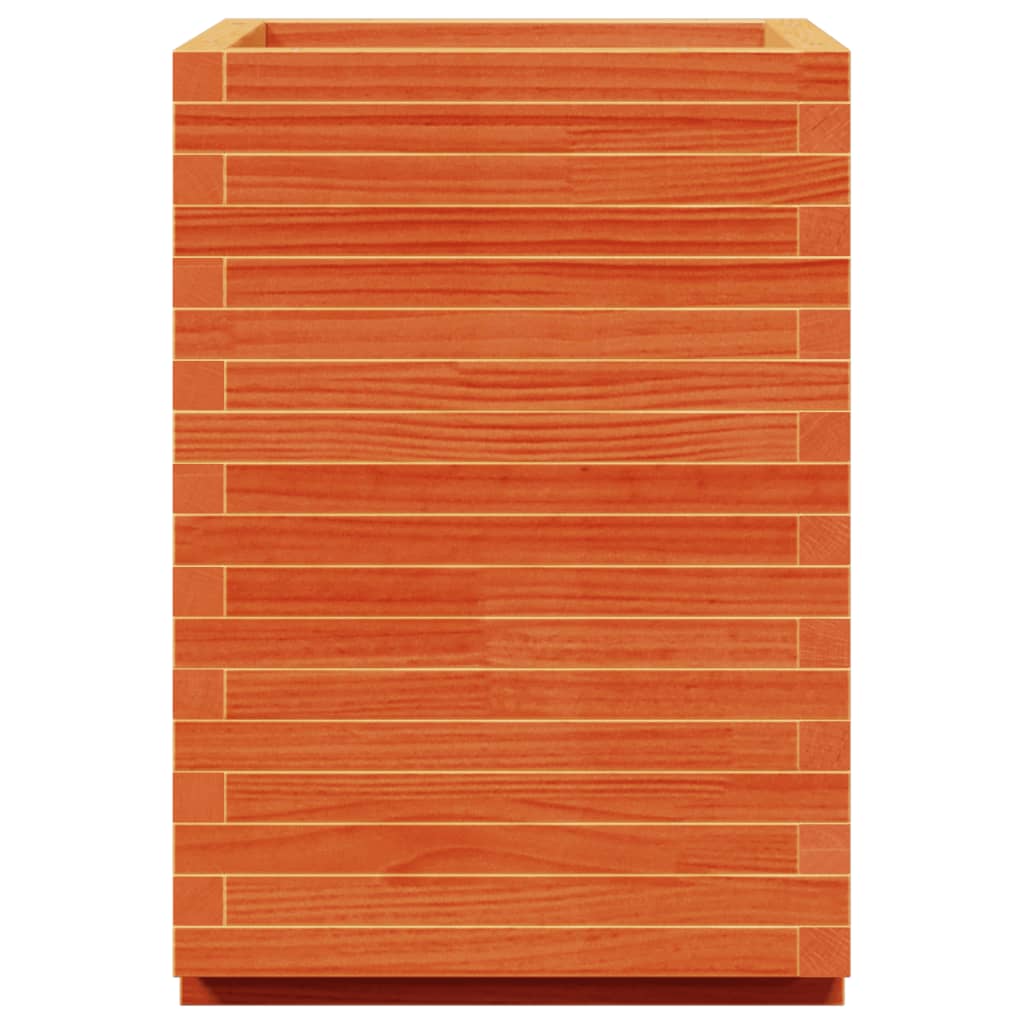 Plantekasse voksbrun 50x50x72,5 cm heltre furu