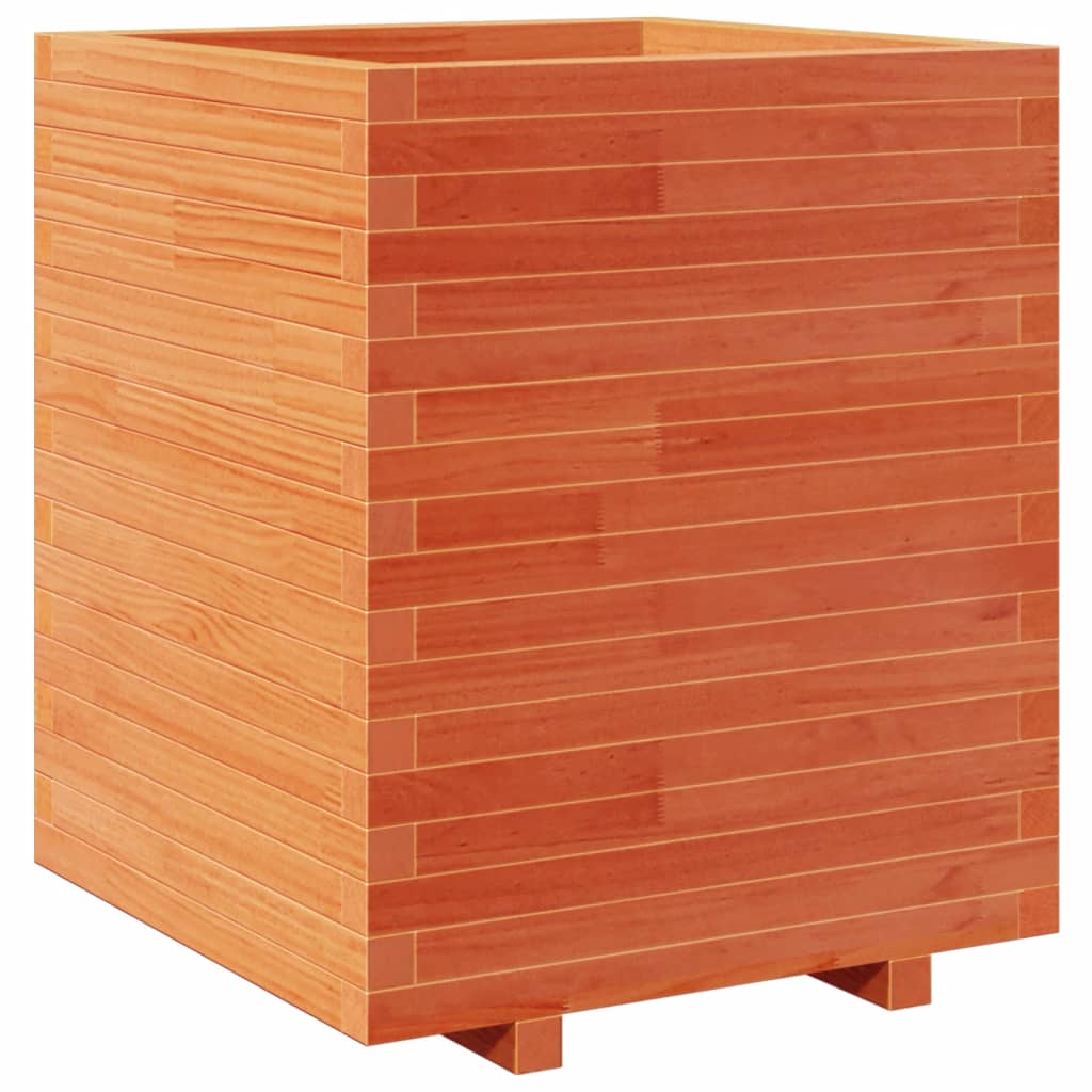 Plantekasse voksbrun 60x60x72,5 cm heltre furu