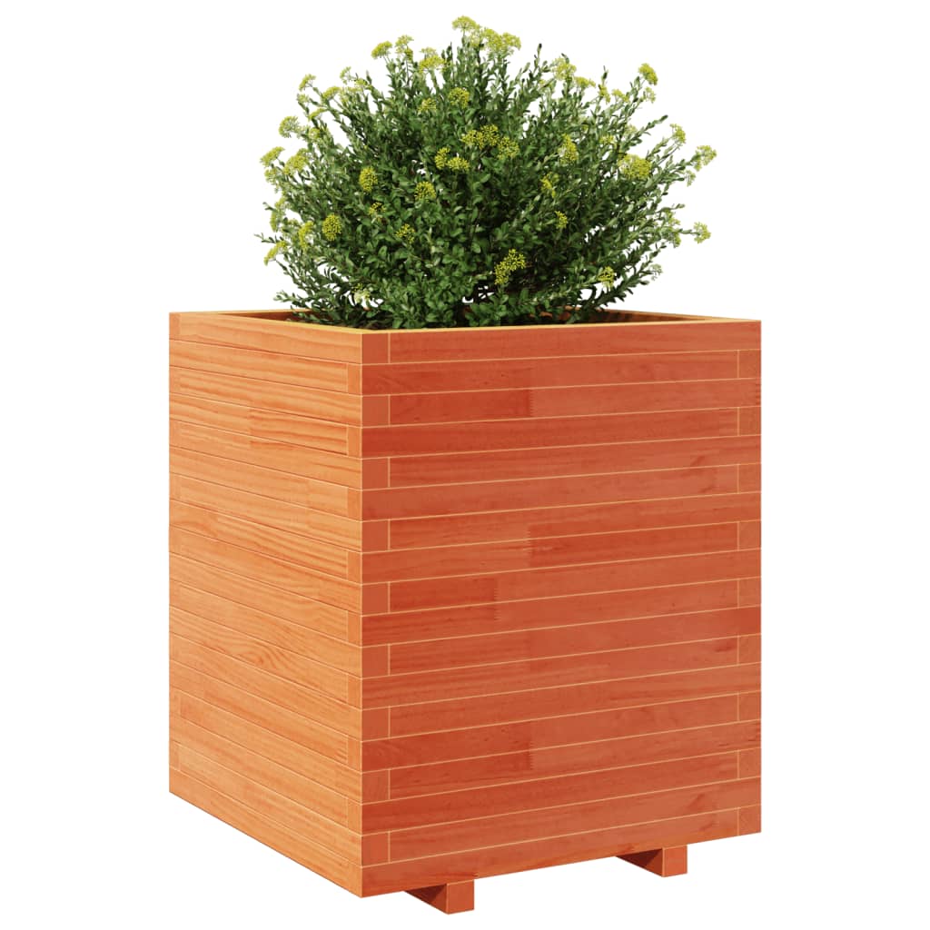 Plantekasse voksbrun 60x60x72,5 cm heltre furu