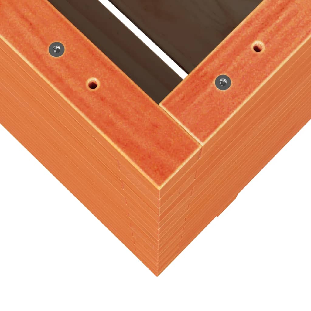 Plantekasse voksbrun 60x60x72,5 cm heltre furu