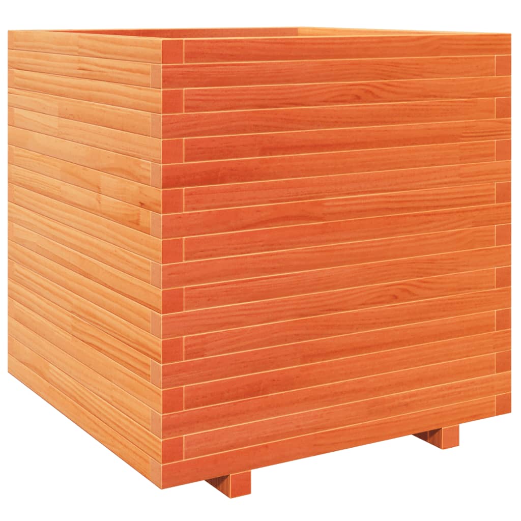 Plantekasse voksbrun 70x70x72,5 cm heltre furu