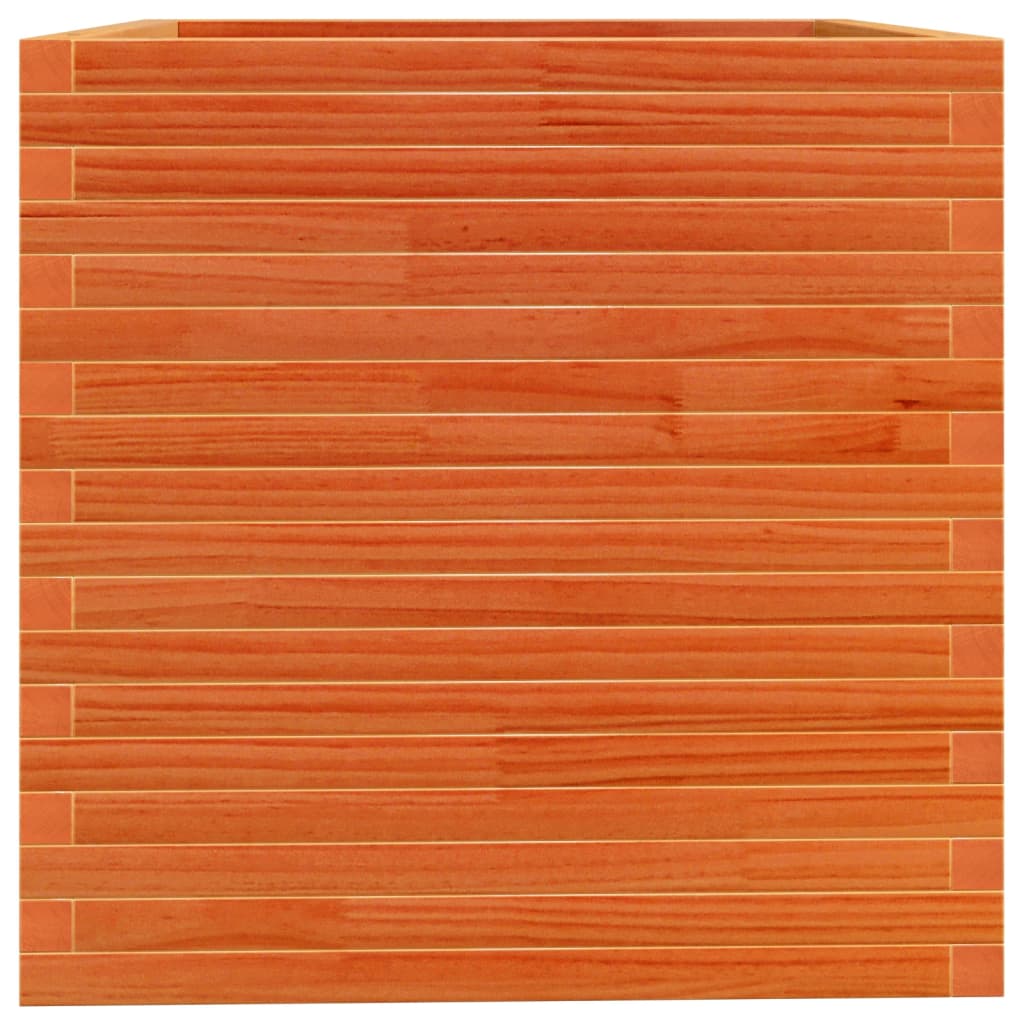 Plantekasse voksbrun 70x70x72,5 cm heltre furu