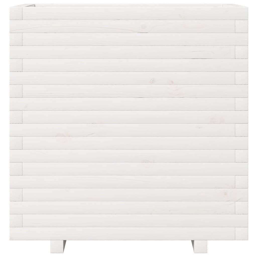 Plantekasse hvit 70x40x72,5 cm heltre furu