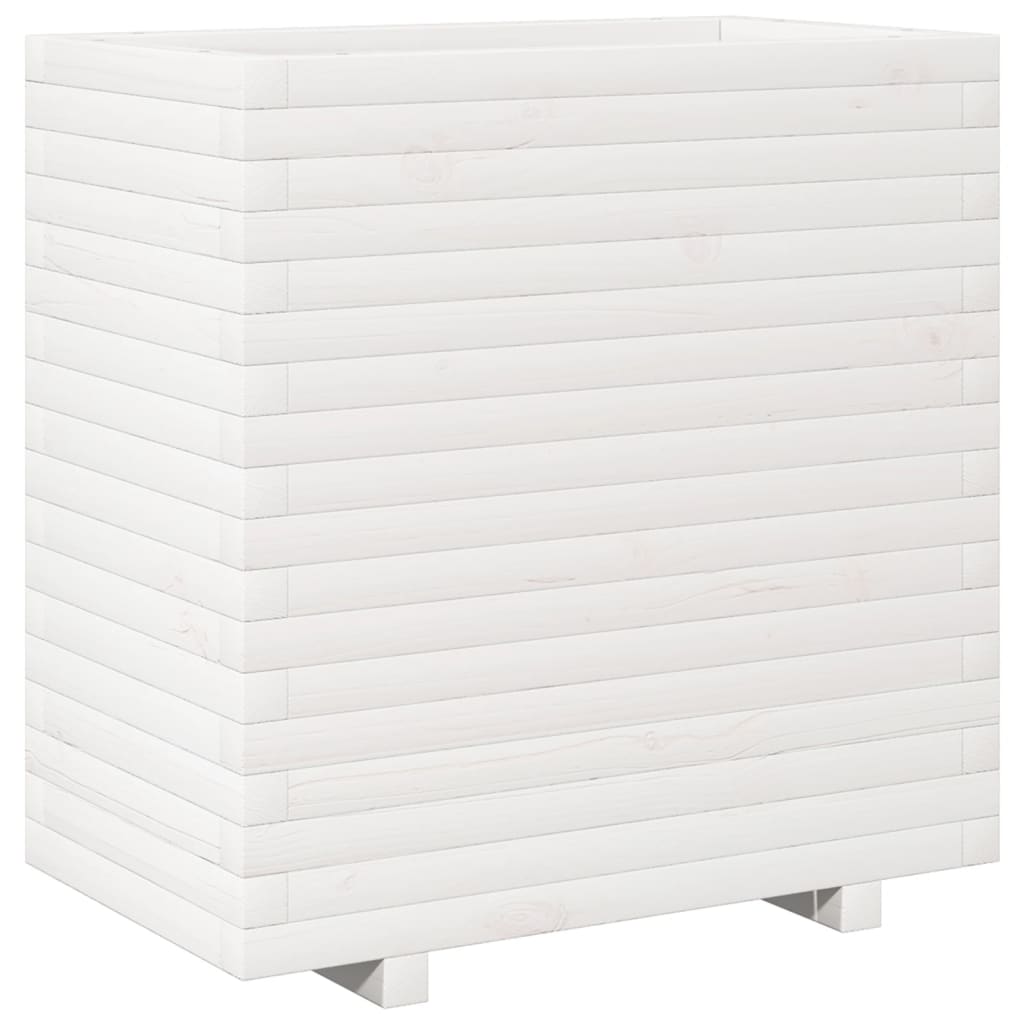 Plantekasse hvit 70x40x72,5 cm heltre furu