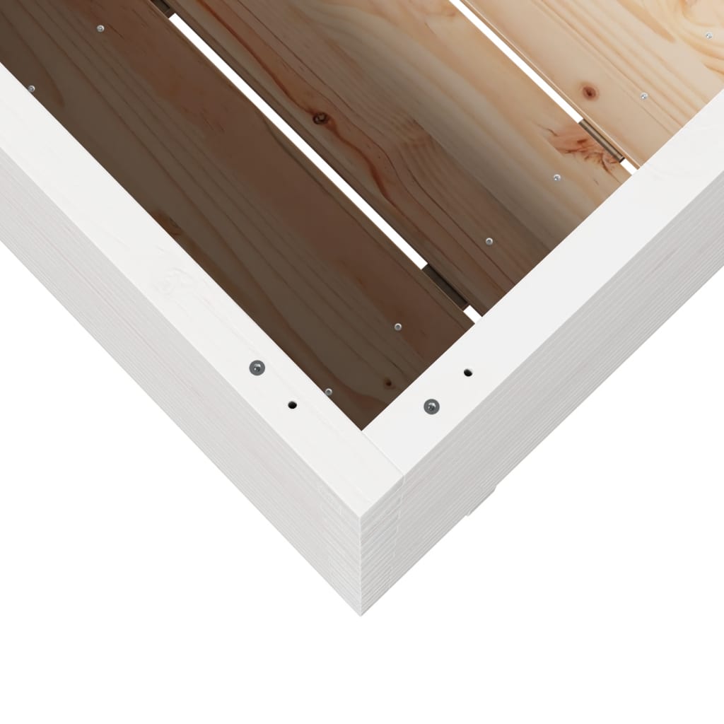 Plantekasse hvit 70x40x72,5 cm heltre furu
