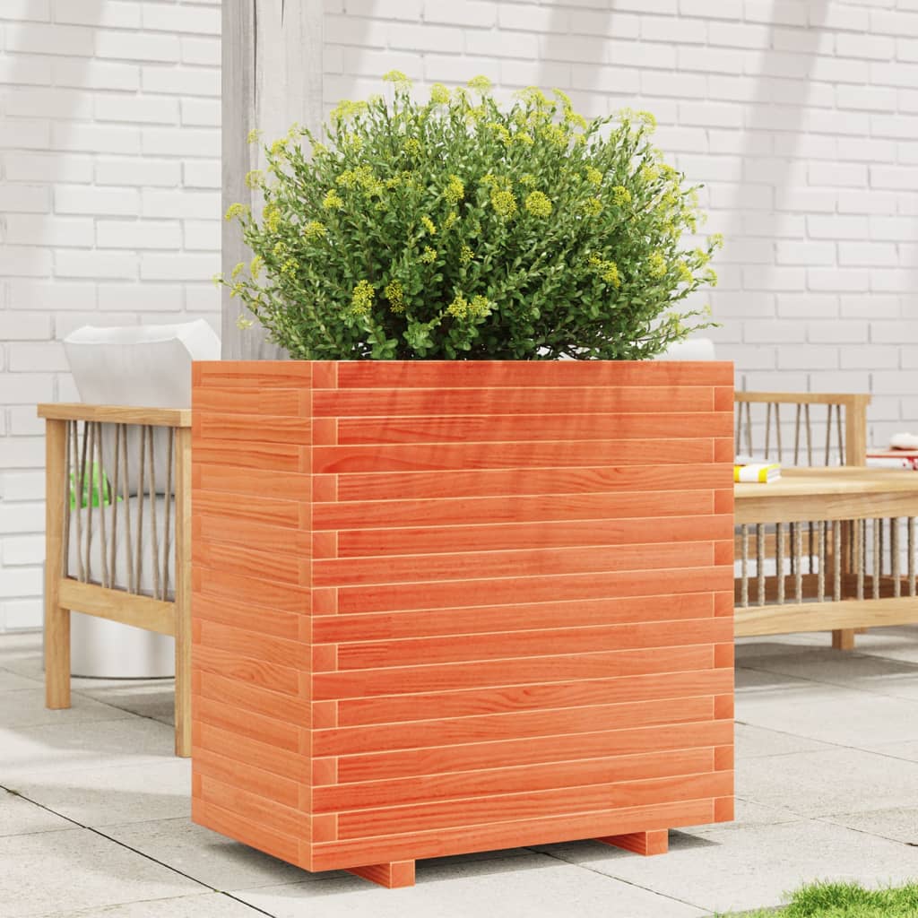 Plantekasse voksbrun 70x40x72,5 cm heltre furu