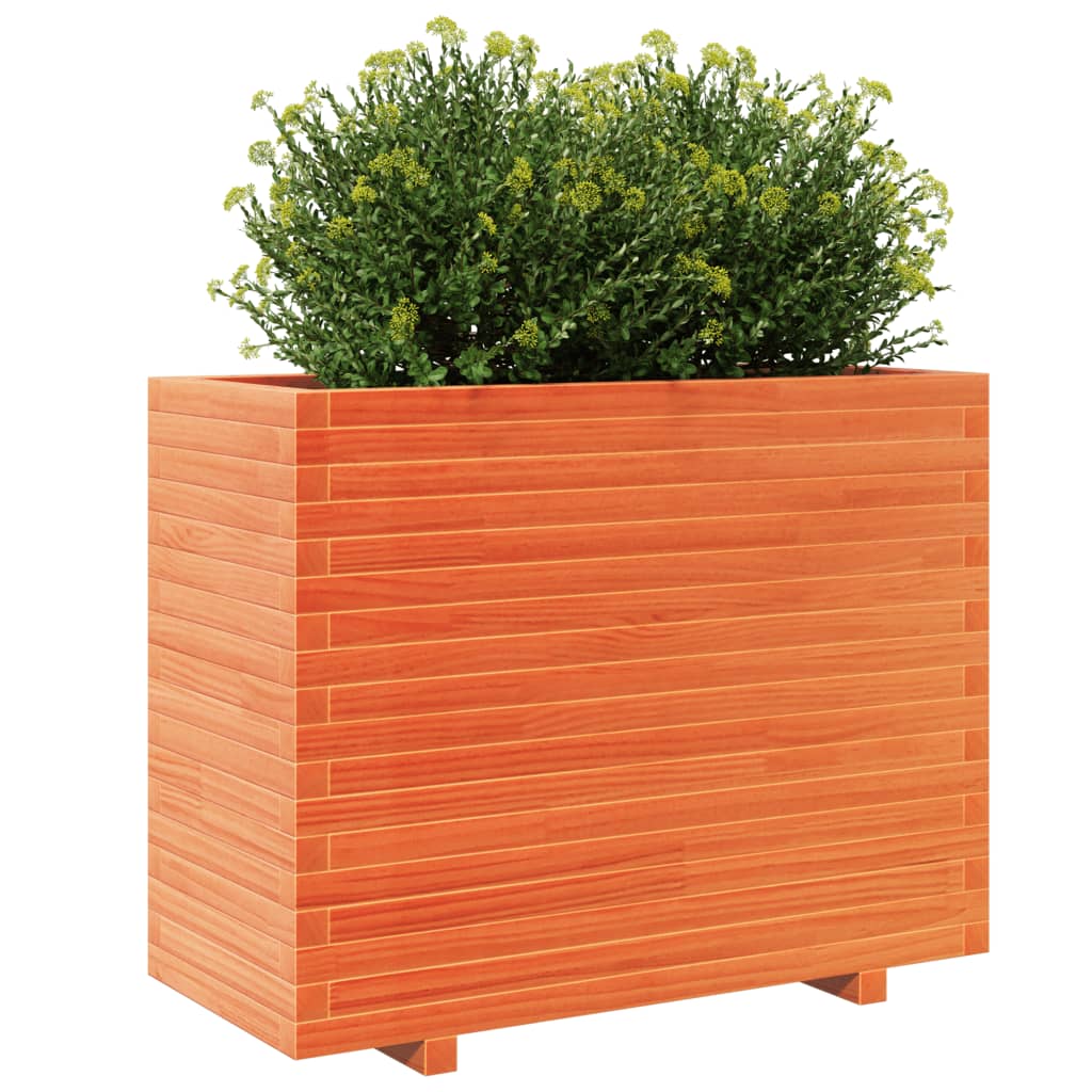 Plantekasse voksbrun 90x40x72,5 cm heltre furu