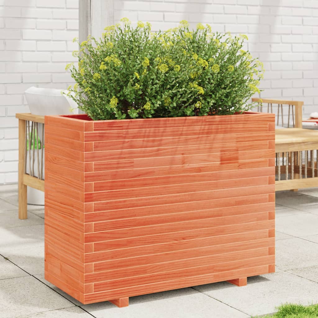 Plantekasse voksbrun 90x40x72,5 cm heltre furu