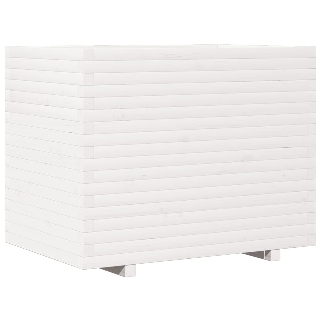 Plantekasse hvit 90x60x72,5 cm heltre furu