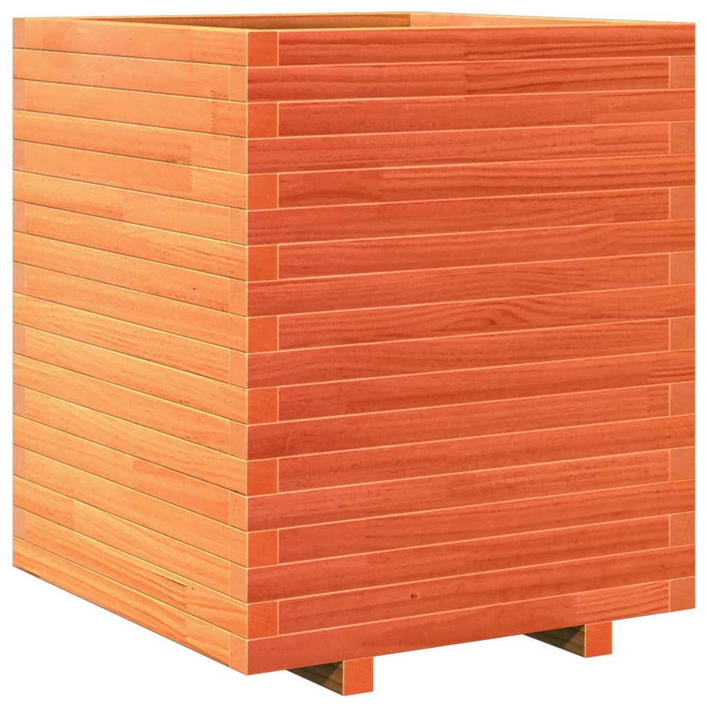 Plantekasse voksbrun 60x60x72 cm heltre furu