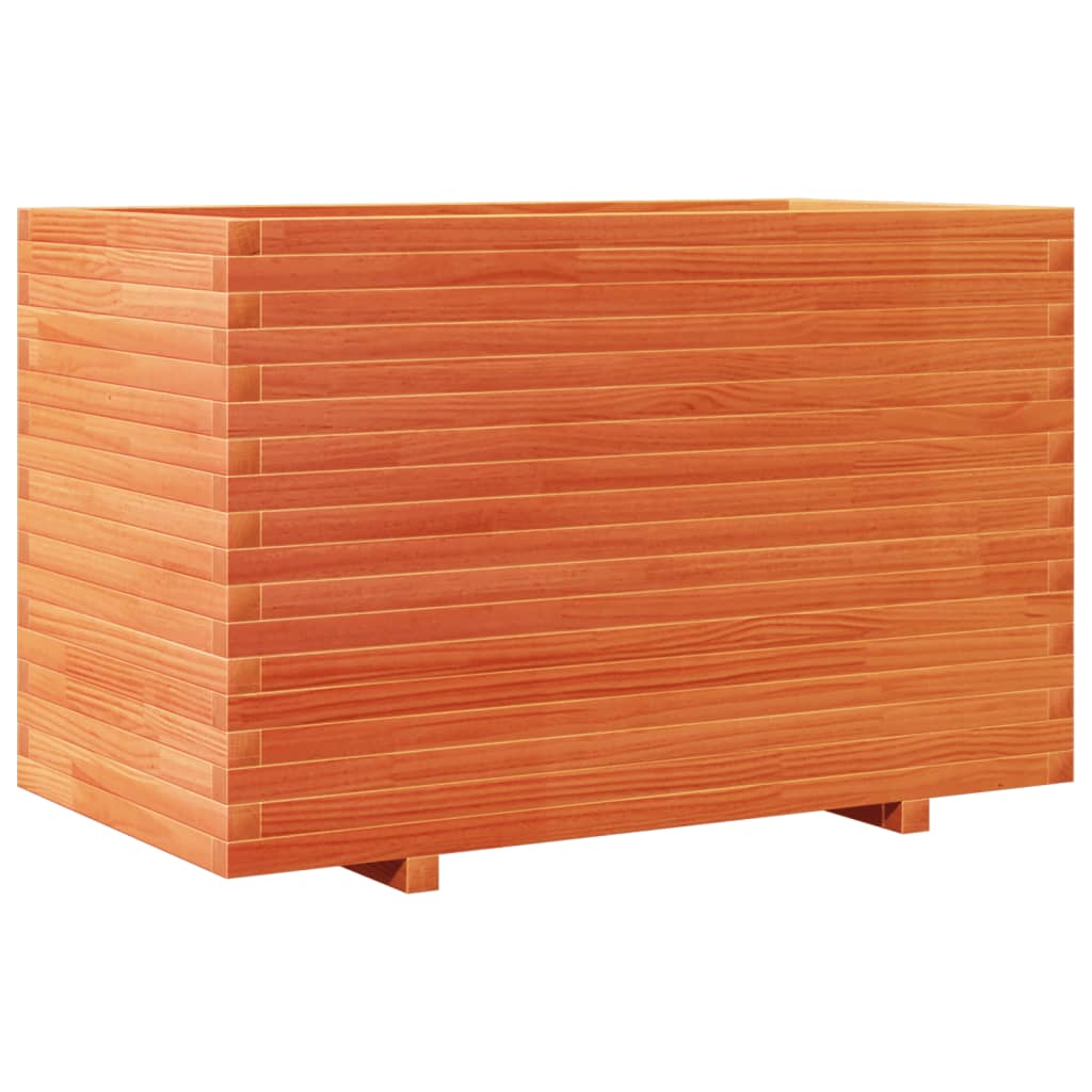 Plantekasse voksbrun 110x60x72 cm heltre furu