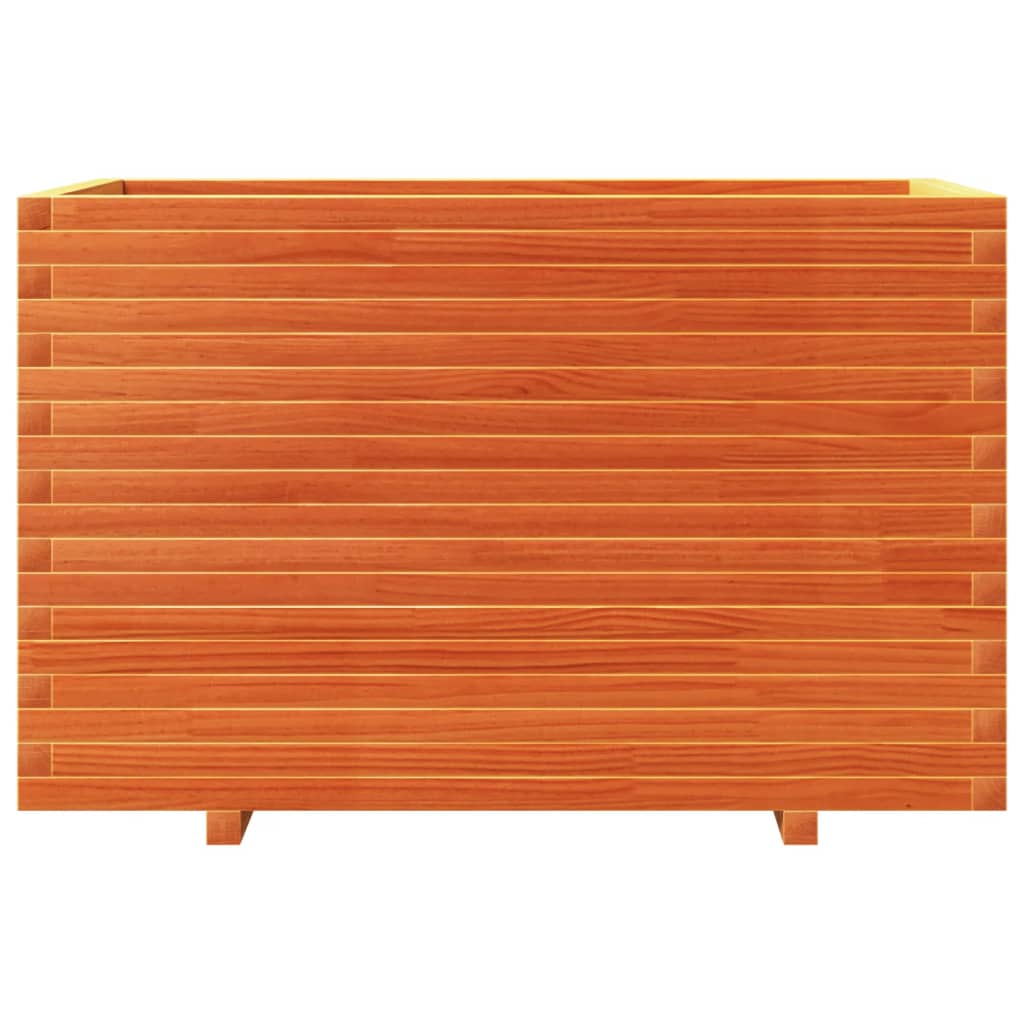 Plantekasse voksbrun 110x60x72 cm heltre furu