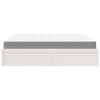 Seng med madrass hvit 200x200 cm heltre furu